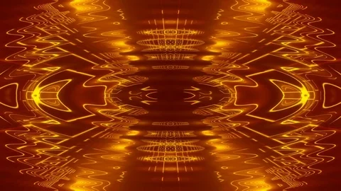 Abstract background and wave gold light, kaleidoscope, loop Stock Footage 79350108