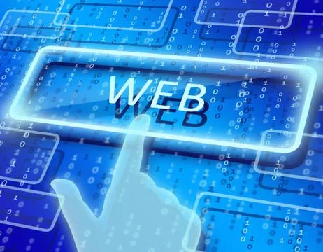 Abstract background and the words web in rectangle Illustrazione stock