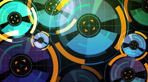 Abstract background with animated circles Stock Footage 65418175