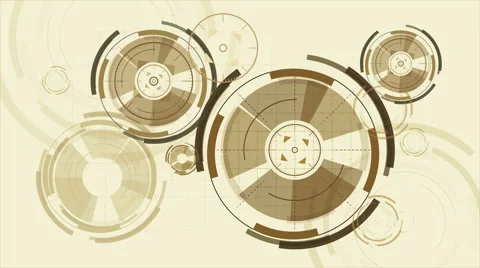 Abstract background with animated circles Stock Footage 65418256