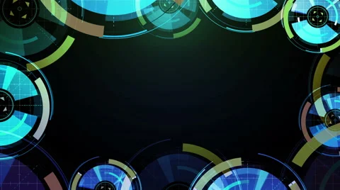 Abstract background with animated circles Stock Footage 65754476