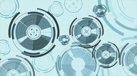 Abstract background with animated circles Stock Footage 65813482