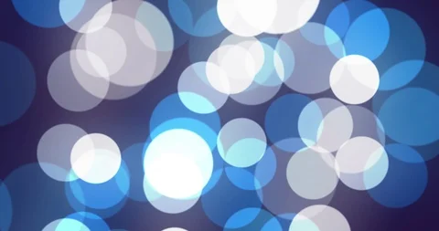 Abstract background with animated glowing blue white bokeh loop, alpha Stock Footage 94780964