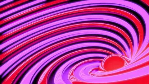 Abstract background with animated hypnotic hurricane of pink and red stripes Stock-Footage 186710642