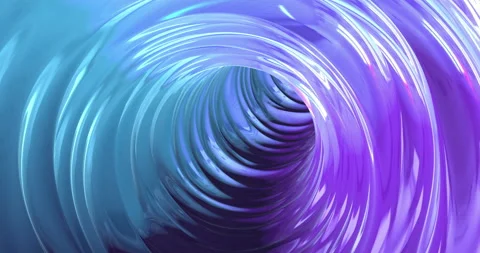 Abstract background with an animated hypnotic tunnel made of lilac-blue caramel Stock Footage 205085290