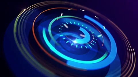 Abstract background with animated interfaces. Infographic. Stock Footage 52405516