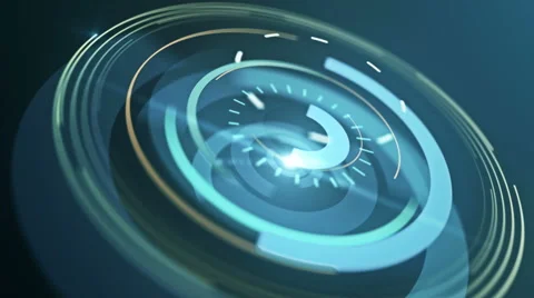 Abstract background with animated interfaces. Infographic. Stock Footage 52408507