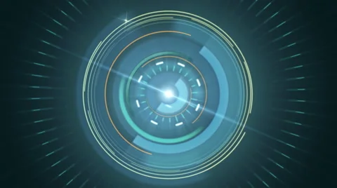 Abstract background with animated interfaces. Infographic. Stock Footage 52413226