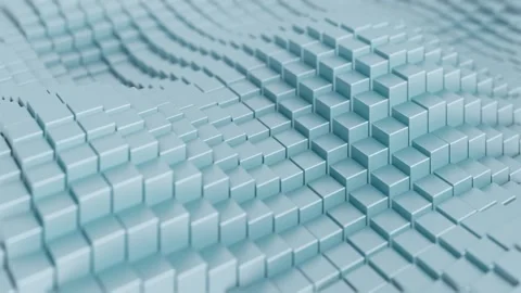 Abstract background with animated light blue cubes. Stock Footage 293726016