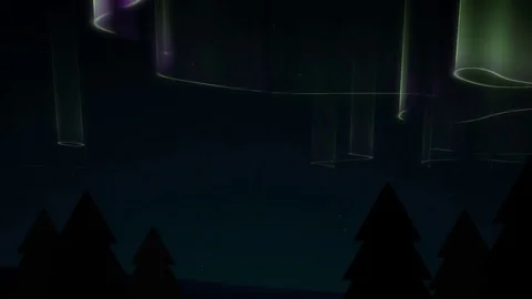 Abstract Background Animation - Aurora Borealis Video stock 70411608