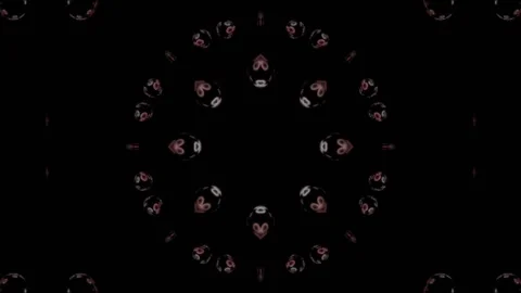 Abstract background animation of the beautiful glittering 3d kaleidoscope. Stock Footage 130853097