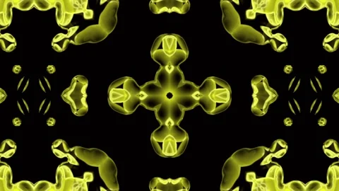 Abstract background animation of the beautiful glittering 3d kaleidoscope. Stock Footage 130853214