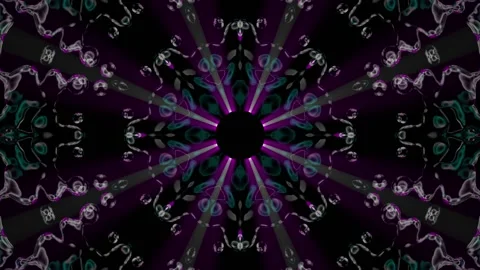 Abstract background animation of the beautiful glittering 3d kaleidoscope. Stock Footage 130853333