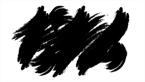 Abstract background animation with black grunge brush hand drawing Stock Footage 317411613