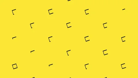 Abstract background with animation of black square on yellow background Stock Footage 132038108