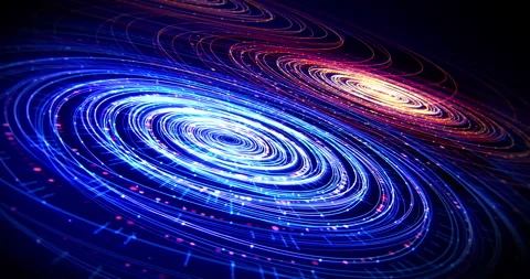 Abstract Background Animation. Colorful Digital Shapes Rotating Slowly. Stock Footage 179580188