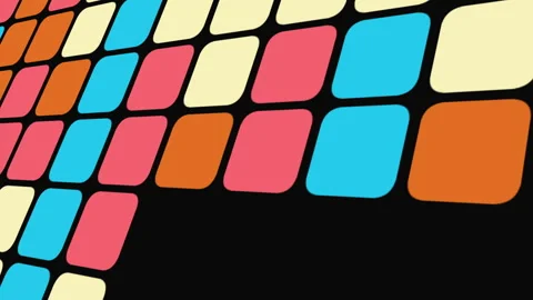Abstract background with animation of colourful square blocks. Stock Footage 266697030