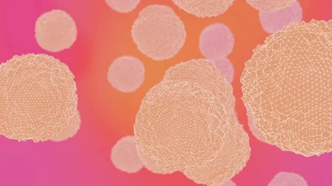 Abstract background animation of falling low poly spheres. Low polygonal Stock Footage 95405584