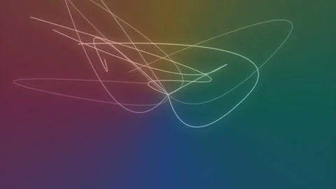 Abstract background animation featuring glowing curved white lines Video stock 346334952