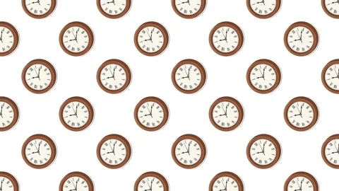 Abstract background animation featuring multiple analog clocks Stock Footage 325863619