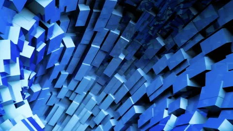 Abstract background with animation of flight in sci-fi tunnel. Looped animation. Stock Footage 88918679