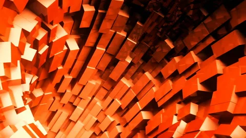 Abstract background with animation of flight in sci-fi tunnel. Looped animation. Stock Footage 88919109