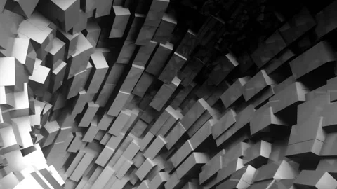 Abstract background with animation of flight in sci-fi tunnel. Looped animation. Stock Footage 88923208