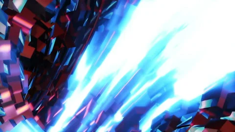 Abstract background with animation of flight in sci-fi tunnel. Looped animation. Stock Footage 88923359