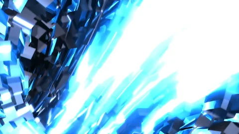 Abstract background with animation of flight in sci-fi tunnel. Looped animation. Stock Footage 88924186