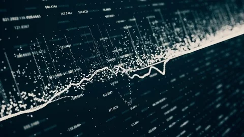 Abstract background with animation of growing charts Stock Footage 76525545