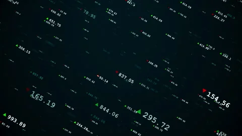 Abstract background animation of growing numbers with symbols of stock price Stock Footage 290008702