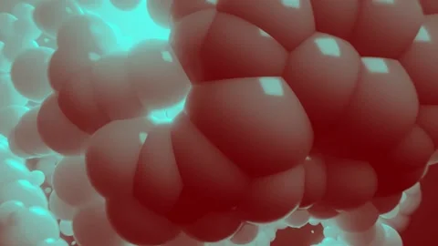 Abstract background animation with light and spheres - loop Stock Footage 170113238