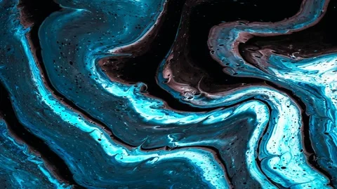Abstract background Animation liquid ink marble combination chrome color Vidéo 311683543