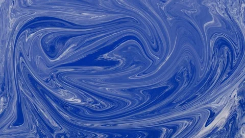 Abstract background Animation of liquid ink marble combination of blue and w Stock Footage 311683570