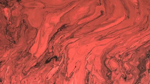Abstract background Animation of liquid ink marble orange color combination 動画素材 311683580