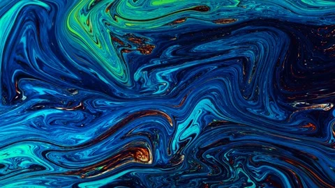 Abstract background Animation liquid ink marble combination of blue mixed gr Видео 311758302