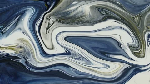 Abstract background Animation liquid ink marble combination of blue mixed cr Stock Footage 311842065