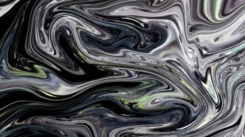 Abstract background Animation liquid ink marble combination of silver and bl Видео 311842082