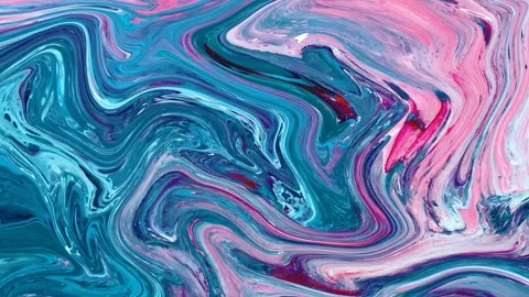 Abstract background Animation of liquid ink marble combination of pink and b 動画素材 311842093