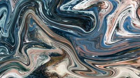 Abstract background Animation of liquid ink marble combination of blue and b 動画素材 311842094