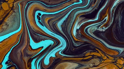 Abstract background Animation of liquid ink marble combination of brown mixe Видео 311930816