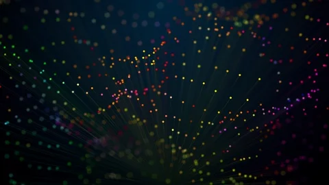 Abstract background with animation moving of lines with glowing ends Stock Footage 111292881