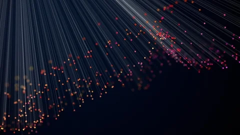 Abstract background with animation moving of lines with glowing ends Stock-Footage 111293851