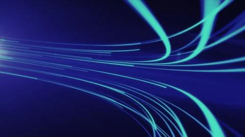 Abstract background with animation moving of lines for fiber optic network. Stock Illustration