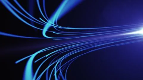 Abstract background with animation moving of lines for fiber optic network. Stock Illustration