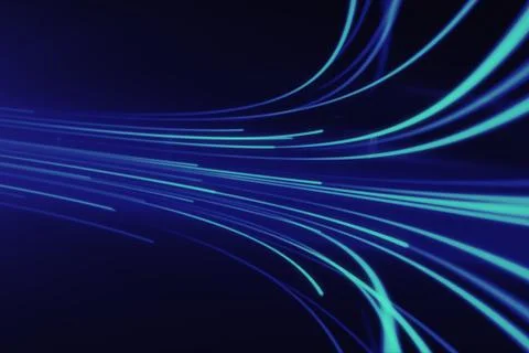 Abstract background with animation moving of lines for fiber optic network. Stock Illustration