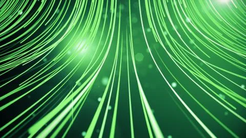 Abstract background with animation moving of lines for fiber optic network 3d Stock Illustration