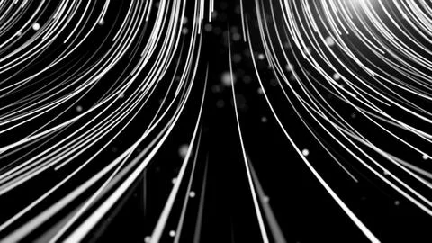 Abstract background with animation moving of lines for fiber optic network 3d Stock Illustration