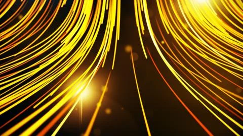 Abstract background with animation moving of lines for fiber optic network 3d Stock Illustration