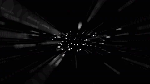 Abstract background with animation of moving white luminous circles on black Stock Footage 120579520